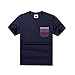 Men's Jacquard Pocket Crew-Neck T-Shirt Short Sleeve Tee Shirt Pocket Pocket Tee