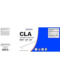 Nutricost Cla (conjugated ácido linoleico) 800 mg, 240 suave Geles, 1