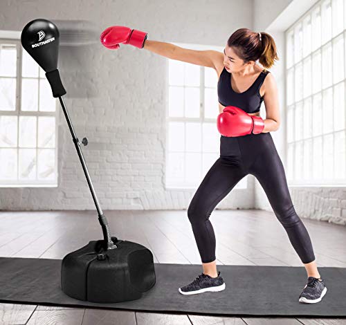 Tech Tools Punching Reflex Boxing Bag with Stand, Height Adjustable - Freestanding Punching Ball Speed Bag - Great for MMA Training, Stress Relief & Fitness (Pro) (Renewed) - Thumbnail 5