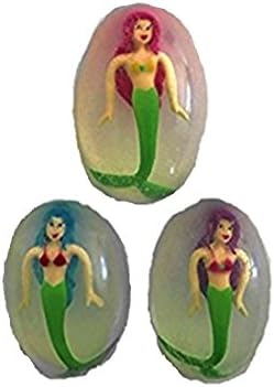 Soapkid Clear 5 Oz Oval Mermaid Toy Embeded Glycerin Soap