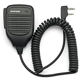 Genuine Baofeng Single Push-To-Talk (PTT) Speaker Mic - Industrial Quality Hand Speaker for 997-S, UV-82, UV-5R, BF-F8, BF-F9 V2+ HP Models, and More