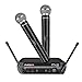 Dual Wireless Microphone System, Phenyx Pro UHF Wireless Mic Set With 2 Handheld Mics, Portable Size, Fixed Frequency, Interference-free, Long Hour, Ideal for Church, Karaoke, Parties(PTU-51A)