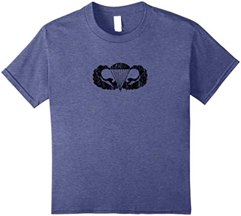 unisex-child Army Paratrooper Distressed T-Shirt  8 Heather Blue