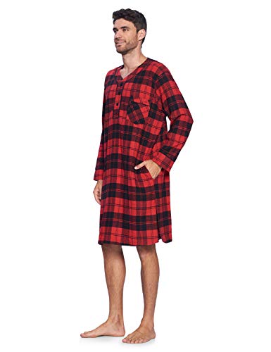 1 Ashford+Brooks+Flannel+Henley+Nightshirt