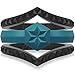 Rinfit Silicone Rings for Women - Rubber Wedding Bands Womens - Stackable Silicone Rings Couture - Patented Design - Black & Dark Teal, Size 5