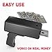 1731 NO Logo Money Gun with no Logo on Both Side. Come with10,000$ Fake Money, Money Gun with no Writing, Black Money Gun, Cash Gun for Game for Party Birthday