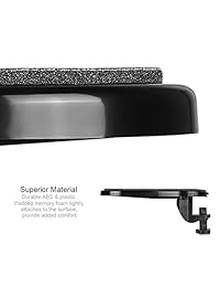 Uarter apoyabrazos regulable para computadora, soporte para muñeca y brazo para el hogar y la oficina, color negro