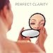 NATRULAX Superior Quality Dual Sided 10 x & 1 x Magnifying Compact Mirrors - 4 Inch Diameter-Ideal For Makeup & Eyebrow Removal -Perfect For Purses & Travel - Excellent Gift.