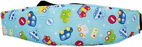 Baby Kids Car Seat Neck Relief Head Support Band Safety Stroller Sleeping Belt (blue car)