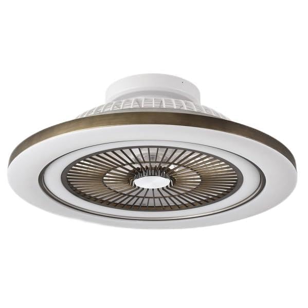 Brightium Ventilatore DC 72 W 5 pale 22 x 58 x 58 cm 6 velocitĂ Telecomando Timer Regolatore IntensitĂ Illuminazione 6120 lm - Ideale per casa e ufficio.
