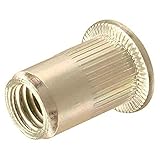 Snug Fastener 100 Qty M3 Rivet Nuts - Zinc Plated Carbon Steel Flat Head Threaded Metric Inserts (SNG194)