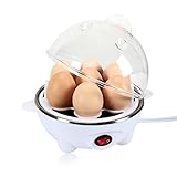 AIFUSI Steamer Egg Cooker/Boiler Electronic Egg Poacher, Rapid Egg Maker Scrambled Eggs with 7 Egg Capacity, Auto Shut off, White
