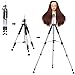 Premium Aluminum Tripod Wig Stand, Klvied Adjustable Mannequin Head Stand, Heavy Duty Canvas Wig Head Stand for Professional Hairdressing, Cosmetology Training With Travel Bag, Silver
