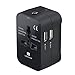 Universal Travel Adapter with Dual USB Ports by Ubittek: Worldwide All-in-One Lightweight Converter for US / EU / UK / AU and More