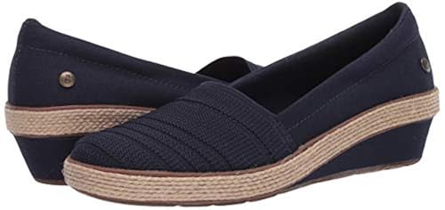 Grasshoppers womens Quinn Wedge Canvas Sneaker, Navy, US in