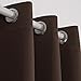 Deconovo Blackout Curtains, Solid Room Darkening Curtains for Living Room, Thermal Insutaled Drapes for Kitchen Patio Door Nursery, Grommet Top (Chocolate, 42x63 Inch, 1 Panel)