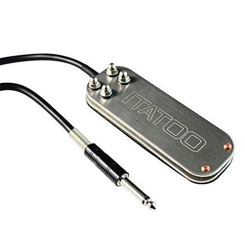 ITATOO Tattoo Foot Pedal for Tattoo Power Supply Tattoo Machine Stainless Steel Heavy Duty Tattoo Foot Switch Pedal 5.9 FT Pedal Power Cord N1007-31 - Thumbnail 4