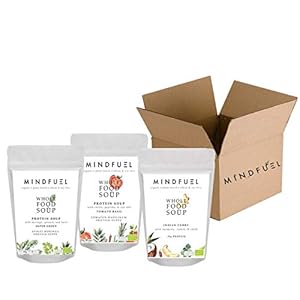 MINDFUEL Soup „Stay at Home“ Box – Organische Bio-Suppen, Vegan, Laktose- und Glutenfrei (30 Portionen, 3 Geschmacksrichtungen)