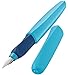Pelikan Twist Fountain Pen Set, Medium Nib, Dark/Light Blue, 1 Pen, 2 Ink Cartridges/1 Ink Eradicator 923532