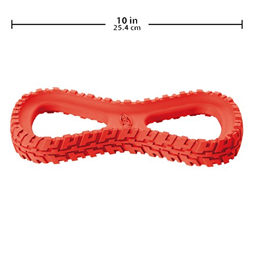 Nerf Dog 10" Tire Infinity Tug Durable Dog Toy, Red, Large