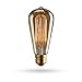 Vintage Edison Bulb (Pack of 6) - Squirrel Cage Filament Lamp - Dimmable, E26 260 Lumens, ST64 - Teardrop Top, Antique Incandescent Clear Glass Light, For Chandeliers Wall Sconces Pendant Lighting