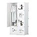 KOUSI Portable Clothes Closet Wardrobe Bedroom Armoire Dresser Cube Storage Organizer, Capacious & Customizable-RB-CAT (5 Cubes 1 Hanging Clothes)