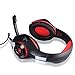 BlueFire Stereo Gaming Headset for Playstation 4 PS4, Over-Ear Headphones with Mic and LED Lights for Xbox One, PC, Laptop (Red)thumb 3