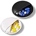 Pill Box for Purse (2 Pack), Opret Portable Pill Case Holder for Travel Pocket, Single Daily Pill Container for Men Women (Black & White)