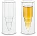 Decodyne Bullet Shaped Shot Glasses - Dual Layered Glass - Ideal for Bachelor Party Gifts - Perfect as Stocking Stuffers (Set of 4)
