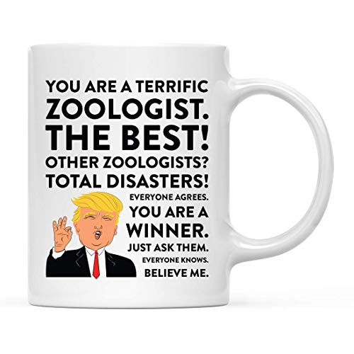 NA Lustiger Präsident Donald Trump Kaffeetasse Gag Geschenk, grandioser Zoologe, 1er Pack, Keramik Weihnachten…