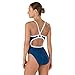 Speedo Women's Swimsuit One Piece Endurance+ Flyback Solid Adult Team Colors, Navy, 36