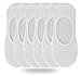 Eedor Women's 6 Pack Thin No Show Socks Non Slip Flat Boat Line MLarge White