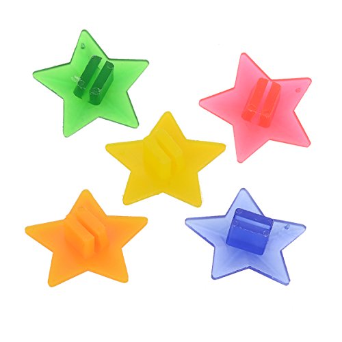 Glow-in-the-Dark ABS Bike Wheel Star Beads Decoration - Multi-Color
