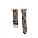 for Apple Watch Band PU Leather Iwatch Strap Replacement Plaid Grain Band iwatch Accessories with Stainless Metal Classic Buckle for Apple Watch Series 3 Series 2 1 (Brown 42mm)