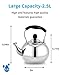 Stove Top Whistling Tea Kettle 2.5 Quart Classic teapot appearance Culinary Grade Stainless Steel Teapot Composite process bottom
