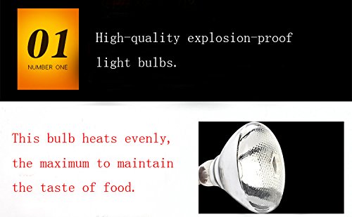 Dual Food Heat Lamp 2 Bulb Countertop French Fries Fried Chicken Warmer 110V #239307