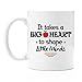 Teacher Appreciation Ceramic Coffee Mug – It Takes a Big Heart to Shape Little Minds Coffee Mug 11 oz. Perfect for Teachers Gifts, Best Christmas Gifts for Teachers, Teacher Assistant, Appreciation