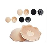 URSMART Pasties Womens Reusable Silicone Nipple Covers adhesive silicone pasties 4 Sets