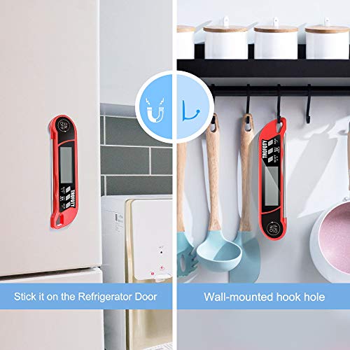 Meat Thermometer, Trofoty Instant Read Digital Meat Thermometer Smart Lcd Display Kitchen Cooking Food Candy BBQ Grill Coffee Milk and Bath Water Temperature Thermometer - Thumbnail 6