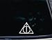 Deathly Hallows - 4 5/8" x 3 3/4" die cut vinyl decal for windows, cars, trucks, tool boxes, laptops, MacBook - virtually any hard, smooth surface