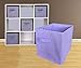 Sodynee Foldable Cloth Storage Cube Basket Bins Organizer Containers Drawers, 6 Pack, Light Purple