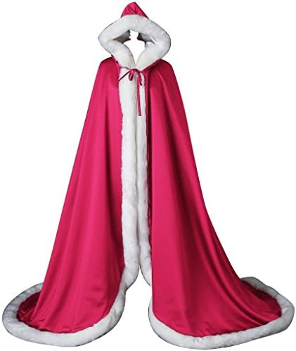 FNKSCRAFT® Women Long Hooded Bridal dress cloak Bride Cape Wedding Cloak Winter Warm Party Scarves Wraps
