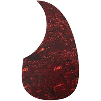 Metallor Acoustic Guitar Pickguard Anti-Scratch Guard Plate Perfect Replacement, Self Adhesive Tear or Water Drop Shape Pick Guards Various Color, Cool Guitar Accessories Gifts(Rose Red)