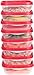 Utopia Kitchen 80 Piece Container Set (40 Containers + 40 Lids) Square Food Container - Red Lid - Snap Lid - Microwave, Dishwasher & Freezer