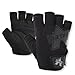 Valeo Padded Ocelot Lifting Gloves, Gym Gloves, Workout Gloves, Exercise Gloves for Powerlifting, Cross Training, Rowing for Men & Women, L (Fits 9 - 10 inches), Black