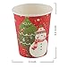 141 Piece Christmas Party Set Including Plates, Cups, Spoons, Forks, Knives, Napkins, and Tablecloth, Serves 20