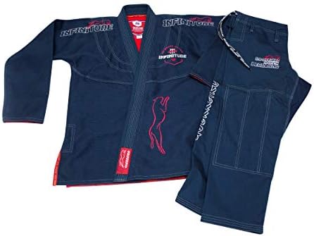 Infinitude Fight Guerreiro Ultra Light BJJ Jiu Jitsu Gi Preshrunk Fabric 450gsm Navy Blue