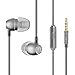 UiiSii HM7 Metal Headphones with Microphone Stereo Earbuds Bass Earphones Headset for Apple iOS and Android Smartphones PC Tablet(Gray)