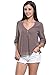Choies Women's V-Neck Button Detail Dip Back Solid Blouse Top