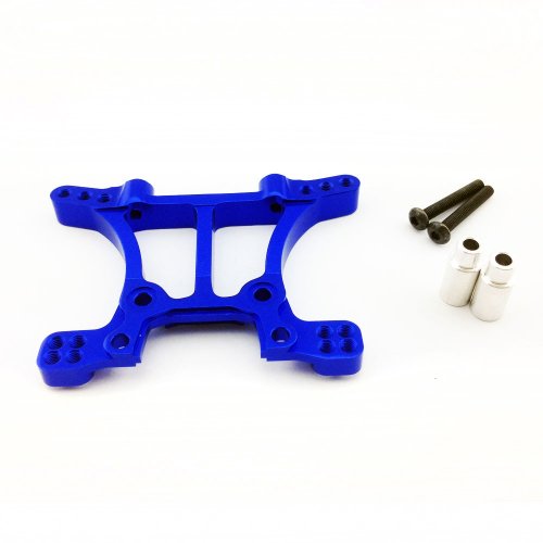 Atomik RC Alloy Front Shock Tower, Blue fits the Traxxas 1/10 Slash 4X4 and Other Traxxas Models - Replaces Traxxas Part 6839